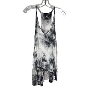 American Eagle AEO Soft & Sexy Tank Women Small Black Tie Dye Trapeze Racerback